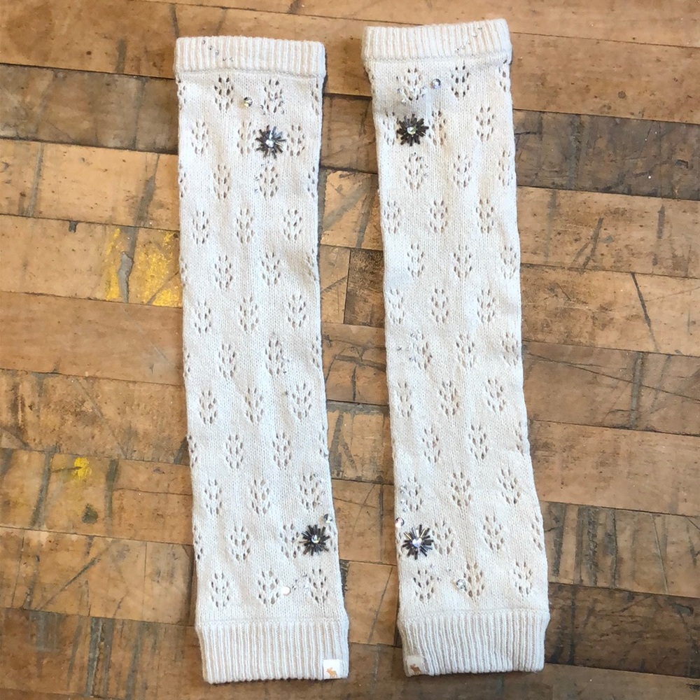 Abercrombie & Fitch Jewel/Bead Detail Leg Warmers